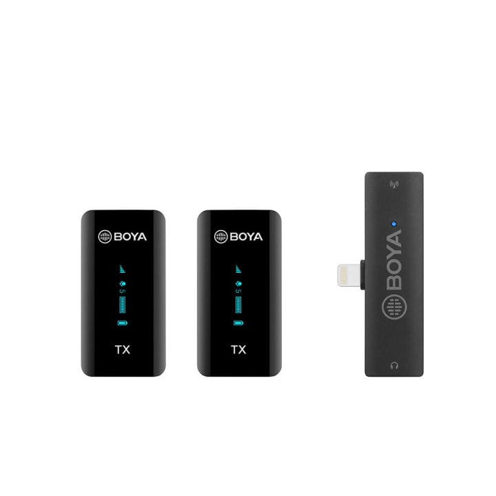 BOYA Trådløs mikrofon x2 BY-XM6-S4 Lightning i gruppen Datautstyr / Datamaskin Tilbehør / Mikrofoner hos TP E-commerce Nordic AB (C17001)