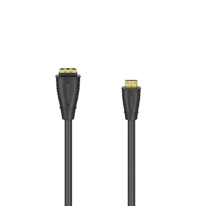 Hama Adapter HDMI Type C-A Hann-Hunn Gullbelagt Svart i gruppen Elektronikk / Kabler og adaptere / HDMI / Adaptere hos TP E-commerce Nordic AB (C17005)