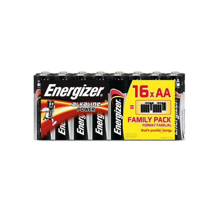 Energizer AA/LR6 Alkaline Power Batteri 16-pakning i gruppen Elektronikk / Batterier & Ladere / Batterier / AA hos TP E-commerce Nordic AB (C17045)