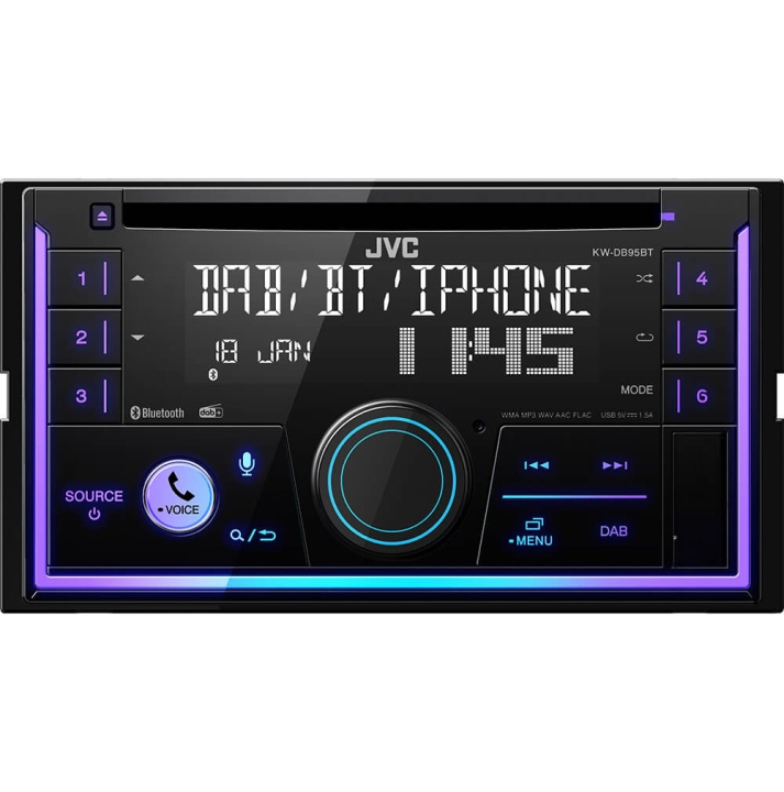 JVC Bilstereo KW-DB95BT i gruppen Bil / Billyd & Multimedia / CD/DVD-Spillere hos TP E-commerce Nordic AB (C17048)