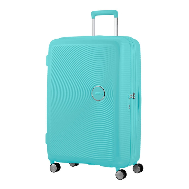 American Tourister Koffert Soundbox Spinner Ekspanderbar 77 cm Blå i gruppen SPORT, FRITID & HOBBY / Reise / Kofferter hos TP E-commerce Nordic AB (C17059)