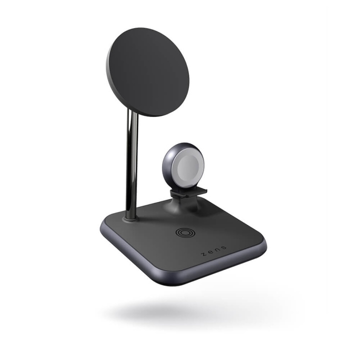 Zens Trådløs Lader 4-i-1 Magnetisk + Ur i gruppen SMARTTELEFON & NETTBRETT / Ladere og Kabler / Trådløs lader QI hos TP E-commerce Nordic AB (C17096)