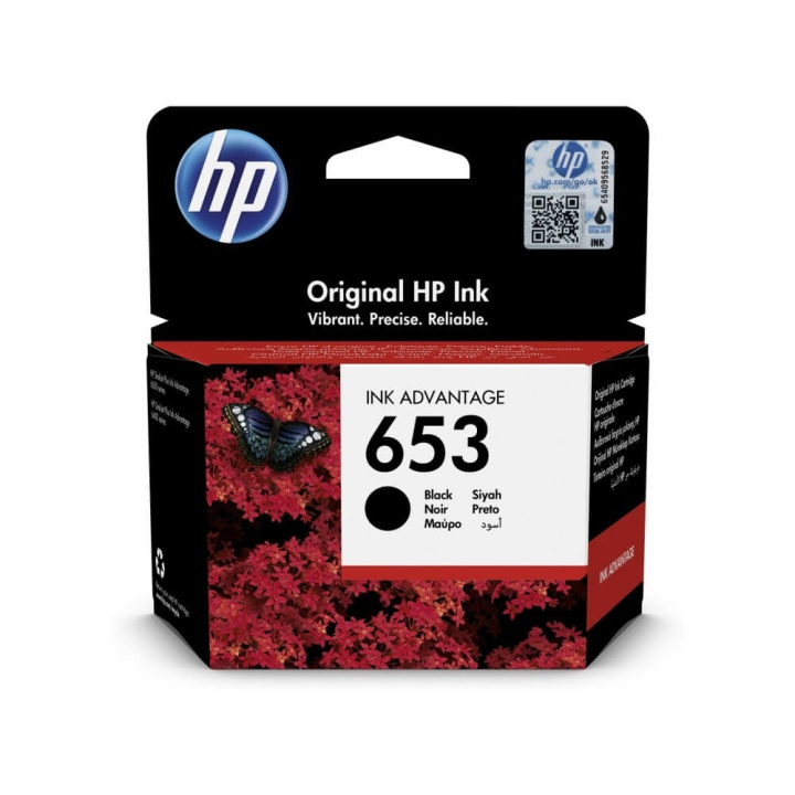 HP Ink 3YM75AE 653 Black i gruppen Datautstyr / Skrivere og tilbehør / Blekk og toner / Blekkpatroner / HP hos TP E-commerce Nordic AB (C17265)