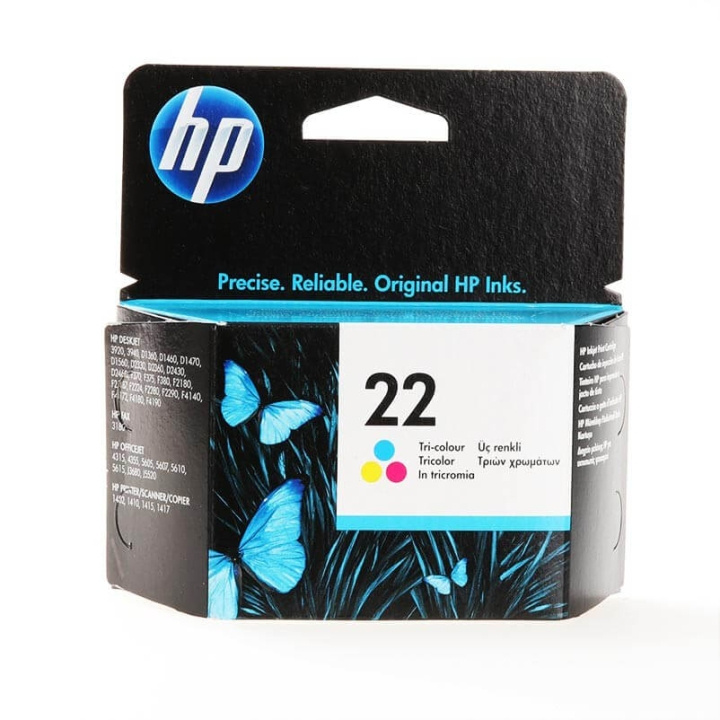 HP Blekk C9352AE 22 Tri-colour i gruppen Datautstyr / Skrivere og tilbehør / Blekk og toner / Blekkpatroner / HP hos TP E-commerce Nordic AB (C17283)