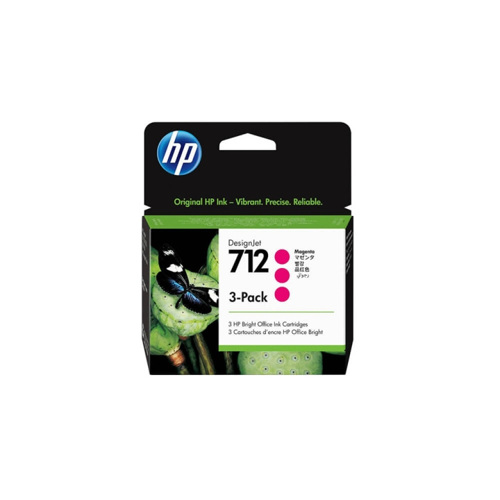 HP Blekk 3ED78A 712 Magenta 3-pakning i gruppen Datautstyr / Skrivere og tilbehør / Blekk og toner / Blekkpatroner / HP hos TP E-commerce Nordic AB (C17344)