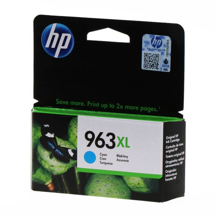 HP Blekk 3JA27AE 963XL Cyan i gruppen Datautstyr / Skrivere og tilbehør / Blekk og toner / Blekkpatroner / HP hos TP E-commerce Nordic AB (C17350)