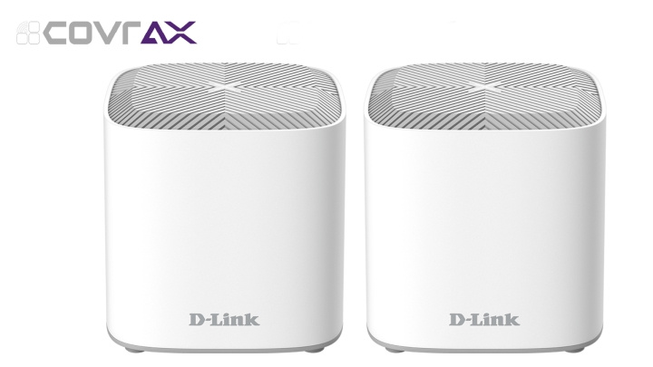 D-Link COVR-X1862, AX1800 Dual-Band Whole Home Mesh Wi-Fi 6 System, sett med 2xCOVR-X1860, vit i gruppen Datautstyr / Nettverk / Meshnettverk hos TP E-commerce Nordic AB (C17506)