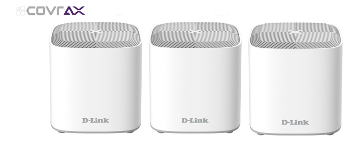D-Link COVR-X1863, AX1800 Dual-Band Whole Home Mesh Wi-Fi 6-system, sett med 3xCOVR-X1860, hvit i gruppen Datautstyr / Nettverk / Meshnettverk hos TP E-commerce Nordic AB (C17507)