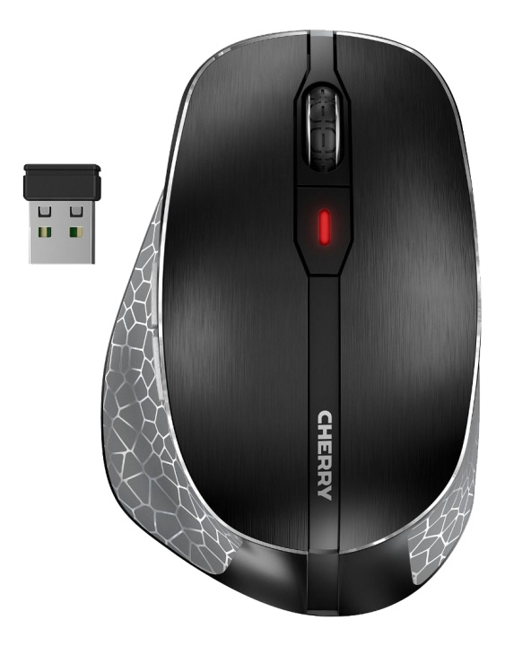 Cherry MW 8 ERGO trådløs mus, 6 knapper, BT & RF, svart/grå i gruppen Datautstyr / Mus & Tastatur / Mus / Trådløs hos TP E-commerce Nordic AB (C17549)