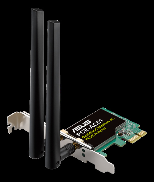 Asus Trådløst nettkort 802.11b/g/n/ac 750Mbps PCIE 2,4GHz/5GHz i gruppen Datautstyr / Nettverk / Nettverkskort / PCI Express trådløse hos TP E-commerce Nordic AB (C17564)
