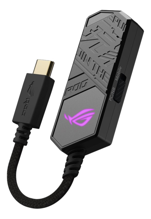 ASUS ROG Clavis USB-C to 3.5mm DAC w/noise cancelling i gruppen Datautstyr / Datamaskin Tilbehør / Eksterne lydkort hos TP E-commerce Nordic AB (C17568)
