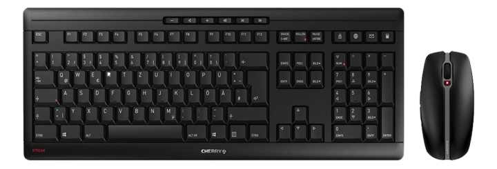 Cherry Stream Desktop, keyboard and mouse combo kit, black i gruppen Datautstyr / Mus & Tastatur / Tastatur / Pakke hos TP E-commerce Nordic AB (C17598)
