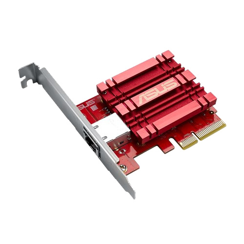 Asus Nettverksadapter, 10 Gbps, Windows og Linux, RJ45, QoS, kjøleribbe, rød i gruppen Datautstyr / Nettverk / Nettverkskort / PCI Express hos TP E-commerce Nordic AB (C17618)