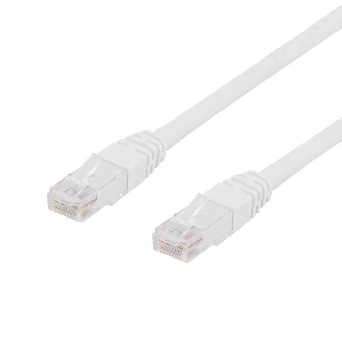 DELTACO U/UTP Cat6 patchkabel, LSZH, 1m, vit i gruppen Datautstyr / Kabler og adaptere / Nettverk / Cat6 hos TP E-commerce Nordic AB (C17619)