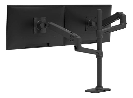 Ergotron LX Dual Stacking Arm, Tall Pole, Matte Black i gruppen Datautstyr / Dataskjerm / Skjermarmer og fester hos TP E-commerce Nordic AB (C17641)