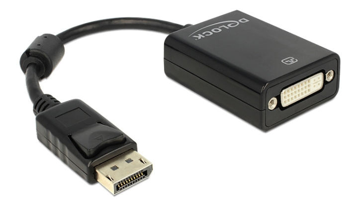 DeLOCK Adapter Displayport 1.1 hann > DVI hunn Passiv svart i gruppen Datautstyr / Kabler og adaptere / DisplayPort / Adaptere hos TP E-commerce Nordic AB (C17647)