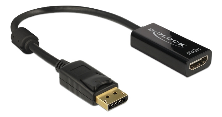 Delock Adapter Displayport 1.2 male to HDMI female, 4K, passive, black i gruppen Datautstyr / Kabler og adaptere / DisplayPort / Adaptere hos TP E-commerce Nordic AB (C17649)