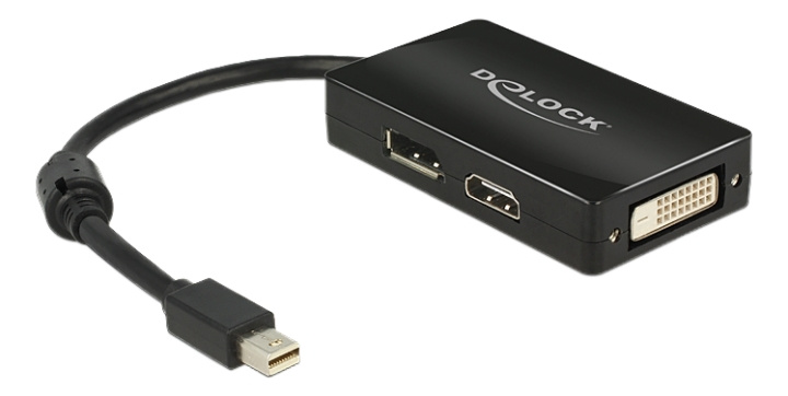 Delock Adapter mini Displayport 1.1 ma to Displayport/HDMI/DVI, black i gruppen Datautstyr / Kabler og adaptere / DisplayPort / Adaptere hos TP E-commerce Nordic AB (C17650)