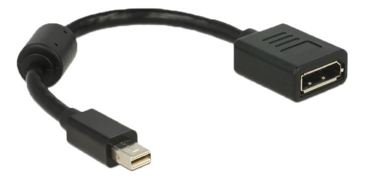 Delock Adapter mini Displayport 1.2 male > Displayport female 4K black i gruppen Datautstyr / Kabler og adaptere / DisplayPort / Adaptere hos TP E-commerce Nordic AB (C17668)