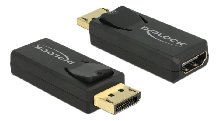 DeLOCK Adapter DisplayPort 1.2 hann > HDMI hunn 4K Active svart i gruppen Datautstyr / Kabler og adaptere / DisplayPort / Adaptere hos TP E-commerce Nordic AB (C17670)