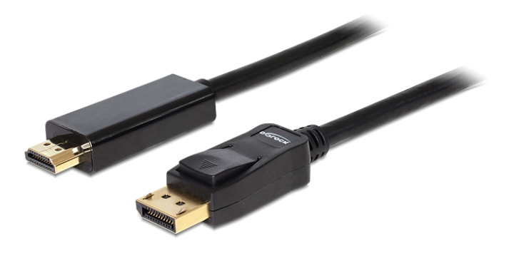 DeLOCK Kabel Displayport 1.1 hann>Høyhastighets HDMI-A hann passiv 2 m i gruppen Datautstyr / Kabler og adaptere / DisplayPort / Kabler hos TP E-commerce Nordic AB (C17674)