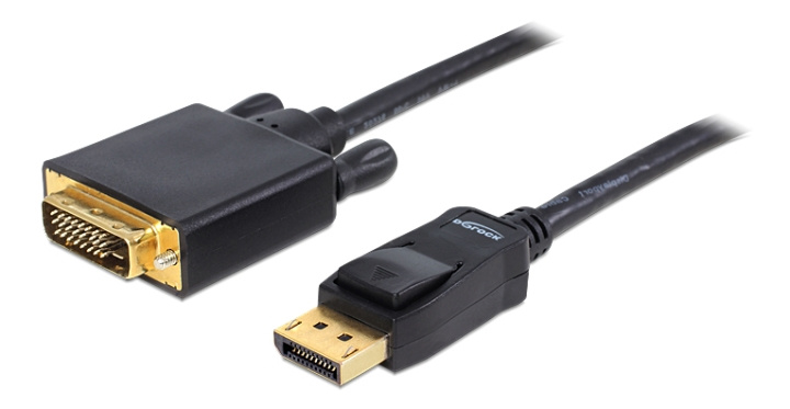 DeLOCK Kabel Displayport 1.1 hann > DVI 24+1 hann passiv 1 m svart i gruppen Datautstyr / Kabler og adaptere / DisplayPort / Kabler hos TP E-commerce Nordic AB (C17675)
