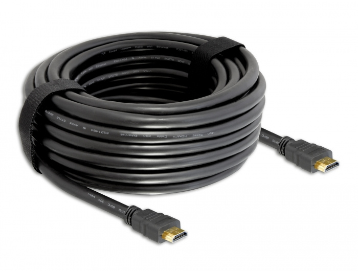 DeLOCK Kabel høyhastighets HDMI Ethernet-HDMI A hann>HDMI A hann,10m i gruppen Elektronikk / Kabler og adaptere / HDMI / Kabler hos TP E-commerce Nordic AB (C17677)