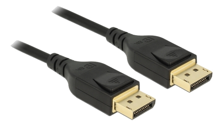 DeLOCK DisplayPort kabel 8K 60 Hz 1 m DP 8K-sertifierad, svart i gruppen Datautstyr / Kabler og adaptere / DisplayPort / Kabler hos TP E-commerce Nordic AB (C17686)