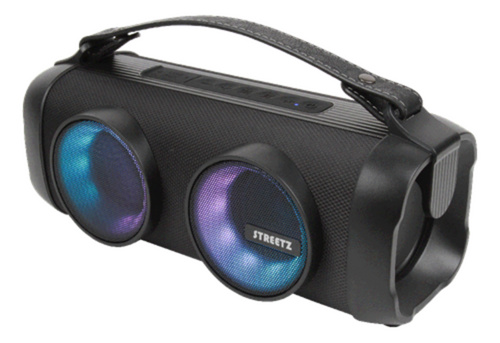 Streetz TWS Boombox, 16 W, regntett, BT 5.1/AUX/USB-A, regnbuefarget LED, svart i gruppen Elektronikk / Lyd & Bilde / Høyttalere & tilbehør / Bluetooth-høyttalere / Bærbare høyttalere hos TP E-commerce Nordic AB (C17699)