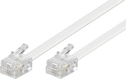 DELTACO modulkabel 6P4C(RJ11) til 6P4C(RJ11),3m,hvit i gruppen Elektronikk / Kabler og adaptere / Telefonkabler & adaptere hos TP E-commerce Nordic AB (C17745)
