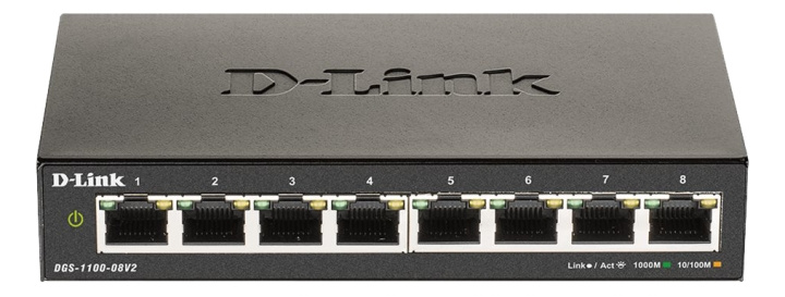 D-Link 8-Port Gigabit Smart Managed Switch, Fanless i gruppen Datautstyr / Nettverk / Switcher / 10/100/1000Mbps hos TP E-commerce Nordic AB (C17784)
