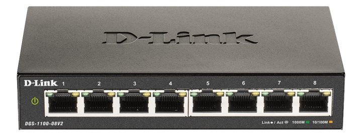 dlink 8-port Gigabit Smart Managed Switch, vifteløs i gruppen Datautstyr / Nettverk / Switcher hos TP E-commerce Nordic AB (C17784)