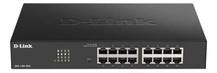 dlink 16-port Gigabit Smart Managed Switch i gruppen Datautstyr / Nettverk / Switcher hos TP E-commerce Nordic AB (C17785)