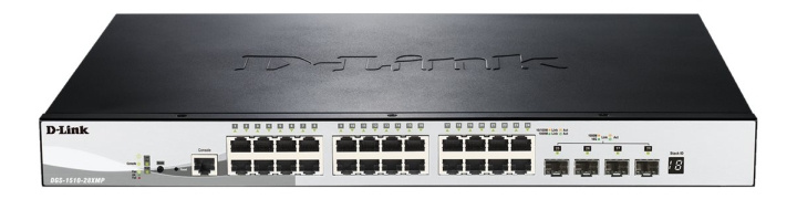 D-LINK SmartPro DGS-1510-28XMP - Switch - L3 - Administrerad i gruppen Datautstyr / Nettverk / Switcher / 10/100/1000Mbps hos TP E-commerce Nordic AB (C17793)