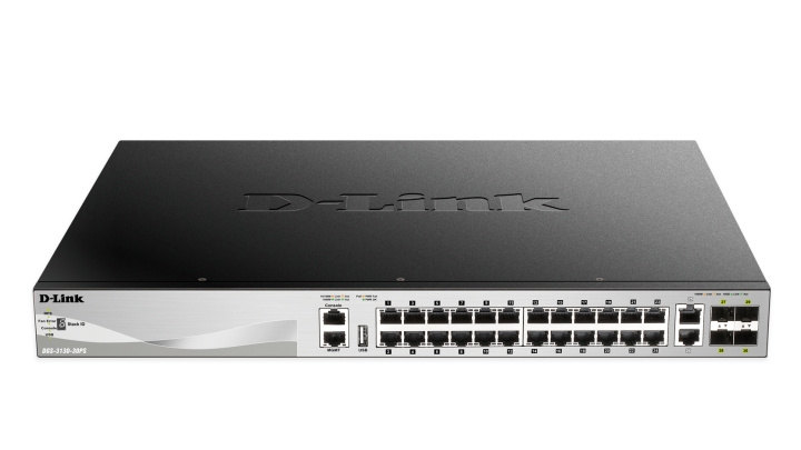 dlink 24xGigabit RJ45-porter, 4x10GbE SFP+-porter, 370W PoE-budsjett i gruppen Datautstyr / Nettverk / Switcher hos TP E-commerce Nordic AB (C17800)