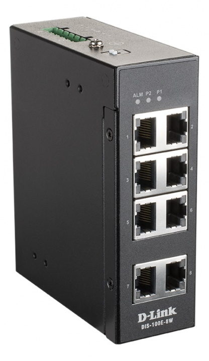 D-Link 8 Port Unmanaged Switch with 8 x 10/100 BaseT(X) ports i gruppen Datautstyr / Nettverk / Switcher / 10/100/1000Mbps hos TP E-commerce Nordic AB (C17814)
