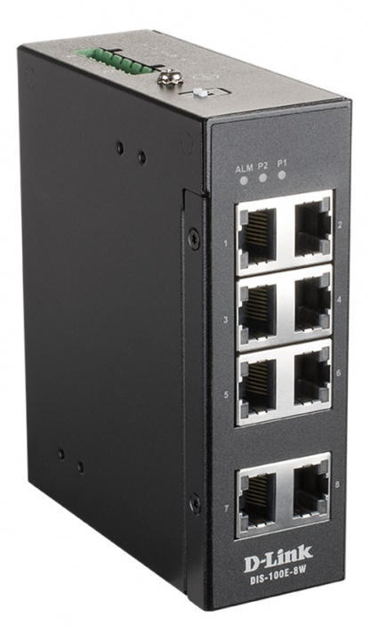 dlink 8-port ustyrt svitsj med 8 x 10/100 BaseT(X)-porter i gruppen Datautstyr / Nettverk / Switcher hos TP E-commerce Nordic AB (C17814)