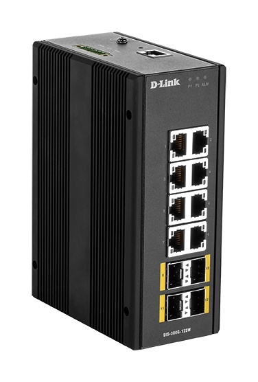 D-Link 12 Port Managed Switch, Gigabit, SFP, heat resistant, comp i gruppen Datautstyr / Nettverk / Switcher / 10/100/1000Mbps hos TP E-commerce Nordic AB (C17822)