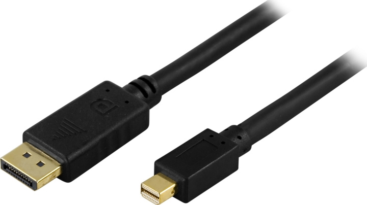 DELTACO DisplayPort till Mini DisplayPort kabel, 20-p ha-ha, 1m, Svart i gruppen Datautstyr / Kabler og adaptere / DisplayPort / Kabler hos TP E-commerce Nordic AB (C17839)