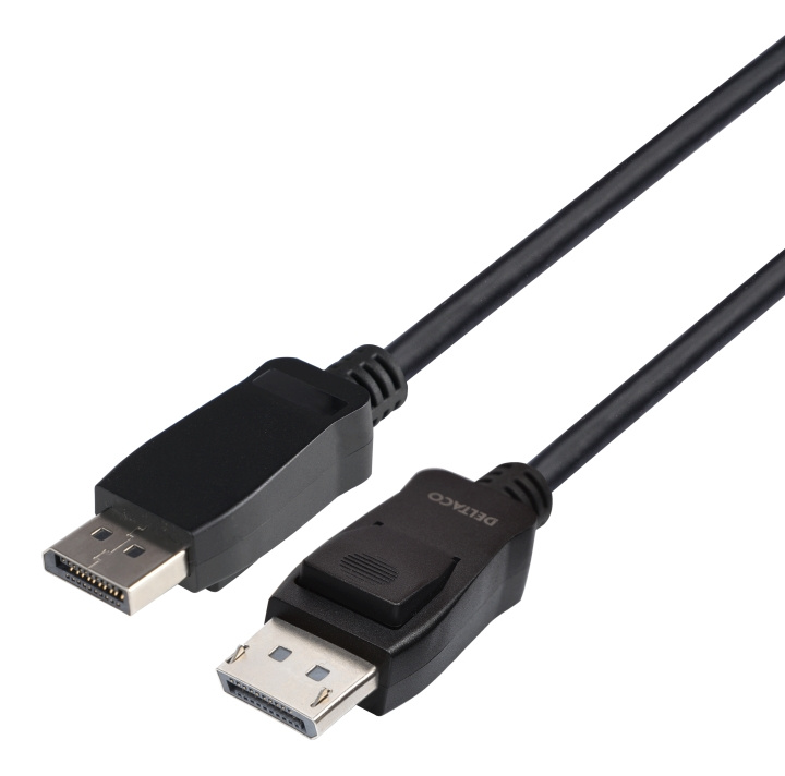 DELTACO DisplayPort-kabel, 2m, 8K, DP 1.4, DSC 1.2, LSZH svart i gruppen Datautstyr / Kabler og adaptere / DisplayPort / Kabler hos TP E-commerce Nordic AB (C17846)