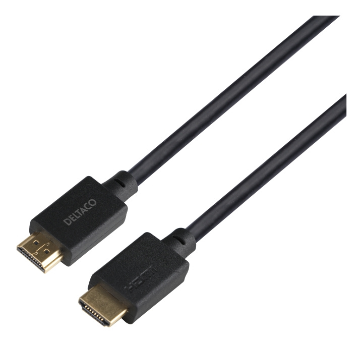 DELTACO Ultra High Speed HDMI-kabel, 2m, eARC, QMS, 8K 60Hz, 4K 120Hz, LSZH, svart i gruppen Elektronikk / Kabler og adaptere / HDMI / Kabler hos TP E-commerce Nordic AB (C17919)