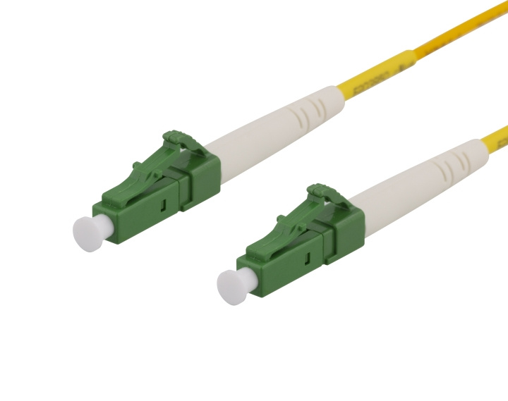 DELTACO OS2 fiber cable LC - LC, simplex, singlemode, APC, 9/125, 10m i gruppen Datautstyr / Kabler og adaptere / Nettverk / Fiberkabler hos TP E-commerce Nordic AB (C17927)