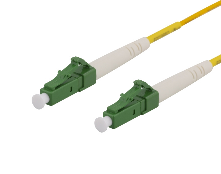 DELTACO OS2 Fiberkabel, LC - LC, simplex, singlemode, APC, 10m i gruppen Datautstyr / Kabler og adaptere / Nettverk / Fiberkabler hos TP E-commerce Nordic AB (C17927)