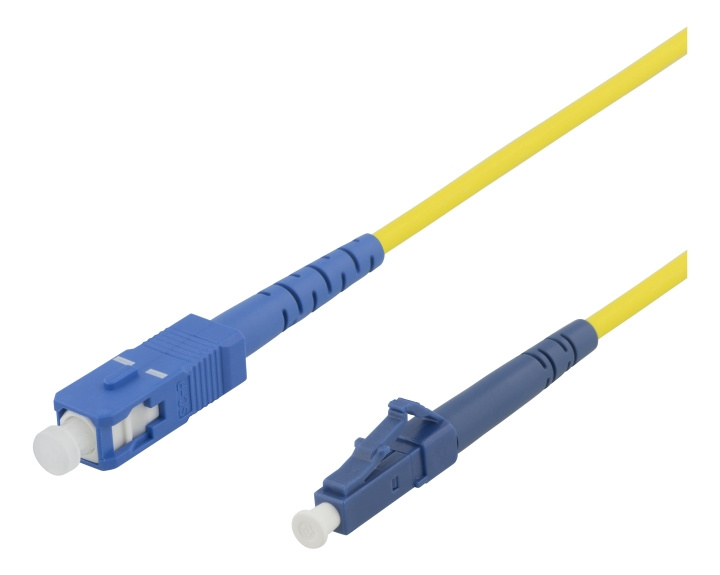 DELTACO OS1/2 Fiberkabel, LC - SC, 9/125, singlemode, 10m i gruppen Datautstyr / Kabler og adaptere / Nettverk / Fiberkabler hos TP E-commerce Nordic AB (C17949)