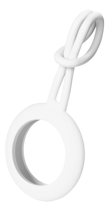 DELTACO Apple AirTag-etui, silikon, Vit i gruppen SMARTTELEFON & NETTBRETT / Annet tilbehør / Annet hos TP E-commerce Nordic AB (C17958)
