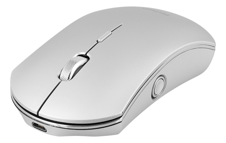 Deltaco Wireless office mouse, aluminium, battery indicator, USB recei i gruppen Datautstyr / Mus & Tastatur / Mus / Trådløs hos TP E-commerce Nordic AB (C17974)