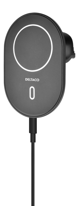 DELTACO wireless car charger, magnet, compatible with iPhone 12/13/14 i gruppen SMARTTELEFON & NETTBRETT / Ladere og Kabler / Trådløs lader QI hos TP E-commerce Nordic AB (C17987)