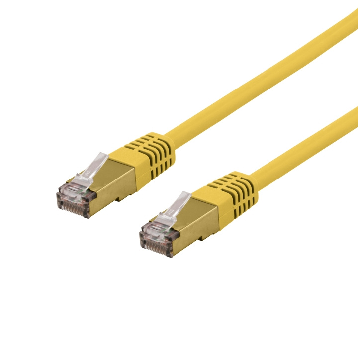 DELTACO S/FTP Cat6a patch cable, delta cert, LSZH, 0,5m, yellow i gruppen Datautstyr / Kabler og adaptere / Nettverk / Cat6 hos TP E-commerce Nordic AB (C18006)
