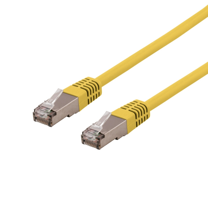 DELTACO S/FTP Cat6 patchkabel, LSZH, 0,5m, Yellow i gruppen Datautstyr / Kabler og adaptere / Nettverk / Cat6 hos TP E-commerce Nordic AB (C18007)