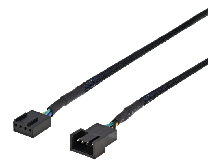 DELTACO förlängningskabel för 4-pins fläktar 0,3m, svart i gruppen Datautstyr / Kabler og adaptere / Intern / Strømkabler og adaptere hos TP E-commerce Nordic AB (C18088)